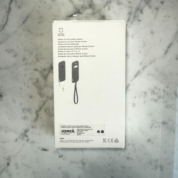 Apple iPhone 12 Mini Leather Sleeve Magsafe Cover with Wristlet in Coral - New! - Picture 3 of 3